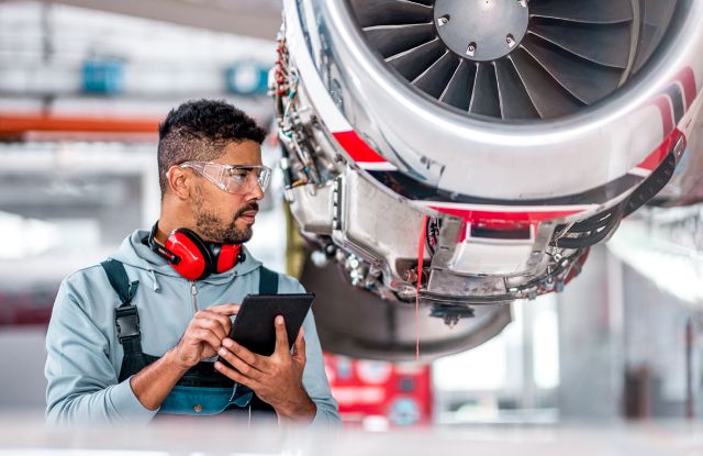 Engineer in an aerospace