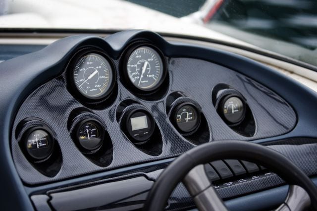 Dashboard components of a commercial passenger vehicle