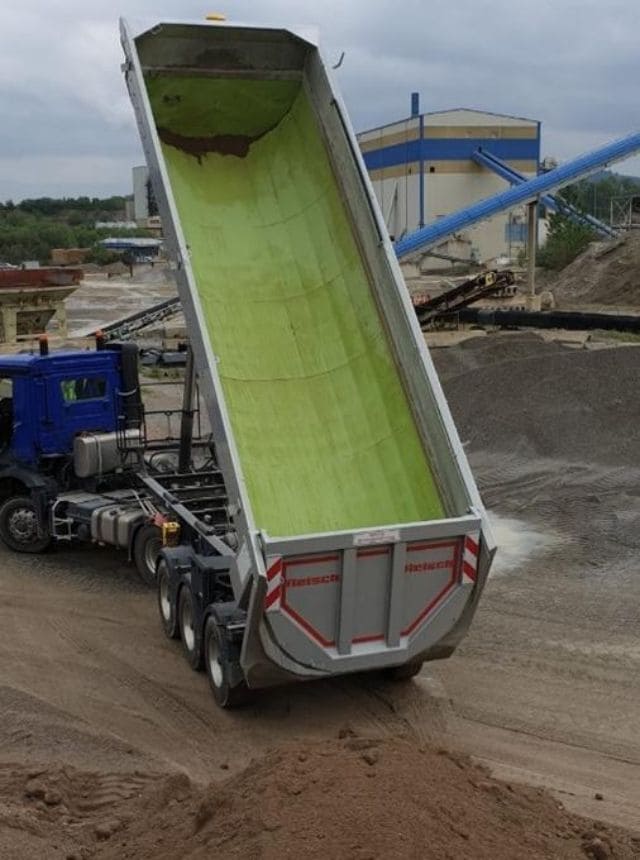 HDPE dump truck bed liner for faster, safer unloading