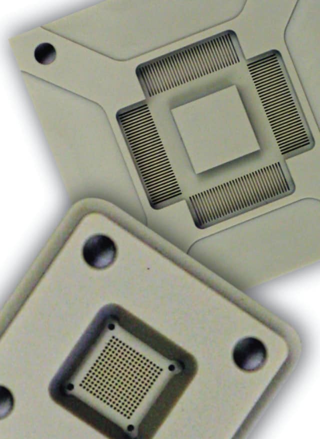 Semiconductor test sockets made from Semitron® MDS 100 PEEK for tight tolerances on machining<br/>