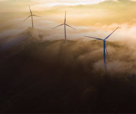 Windkraftanlagen zur Erzeugung erneuerbarer Energie