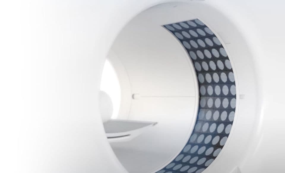 View the inside the gantry of a medical imaging device