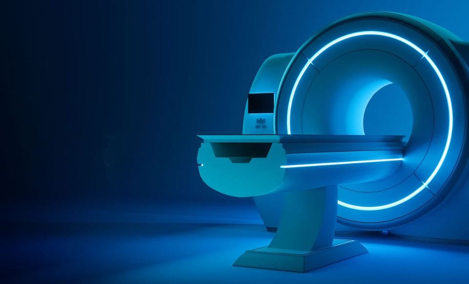 Außenseite eines CT-Scanners – Gerät zur medizinischen Bildgebung