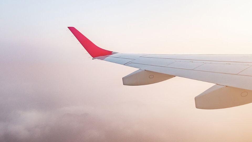 Wing of a commercial passenger aircraft