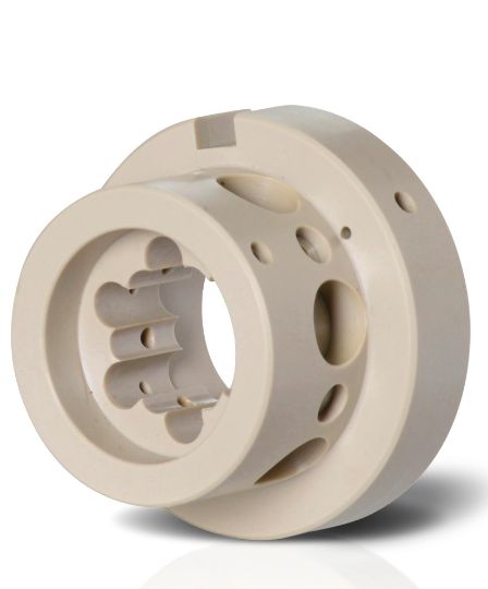 Chemical resistant flight refueling insulator shrouds made from Ketron PEEK
