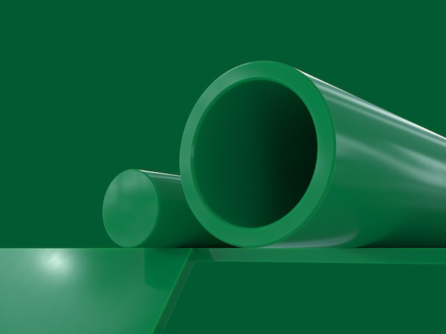 TIVAR® 1000 Colors UHMW-PE plastic stock shapes in green